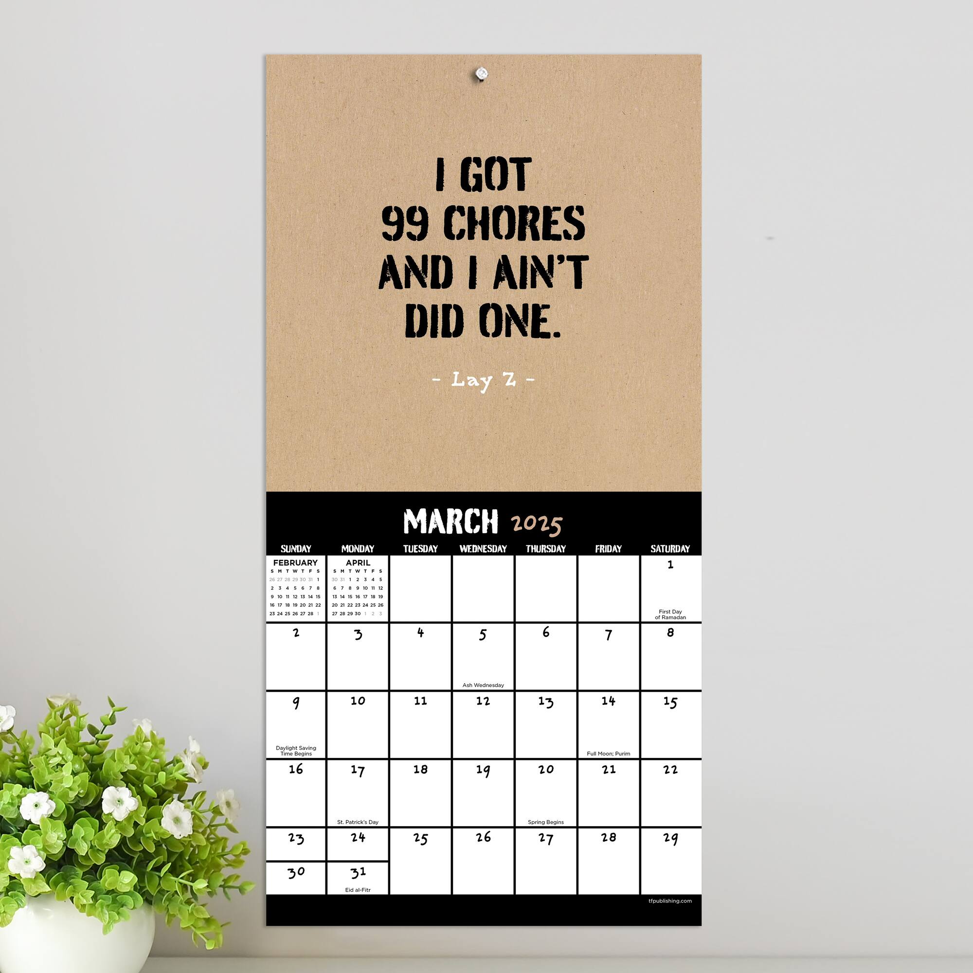TF Publishing 2025 Anti-Affirmations & Sarcasm Mini Calendar